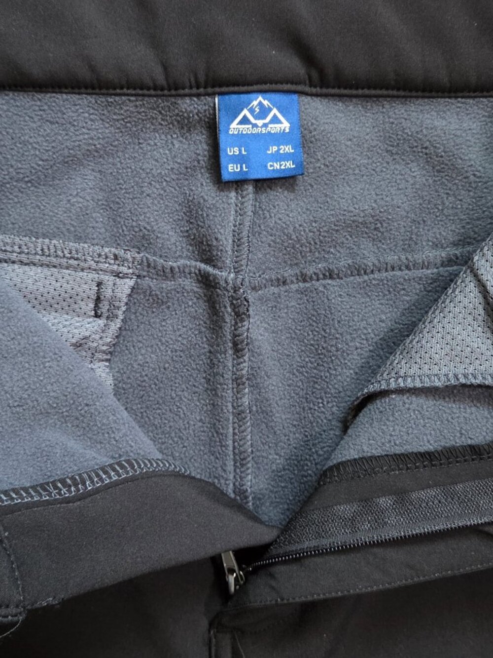 Outdoor Sports Womens Ski Pants Black & Gray Sz Lg Insulated Waterproof Fleece - Picture 5 of 6
